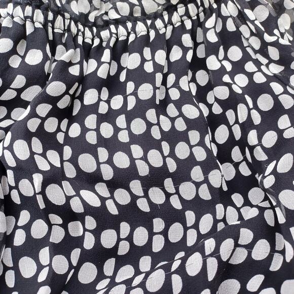 DVF Silk Off Shoulder Polka Dot Blouse | French Girl Summer | Vacation Look  NEW - Picture 16 of 16